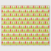 kerstboompatroon, verpakkingspapier cadeaupapier (Vlak)