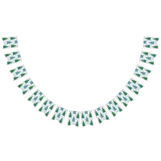 kerstboompatroon vlaggetjes (Alle)