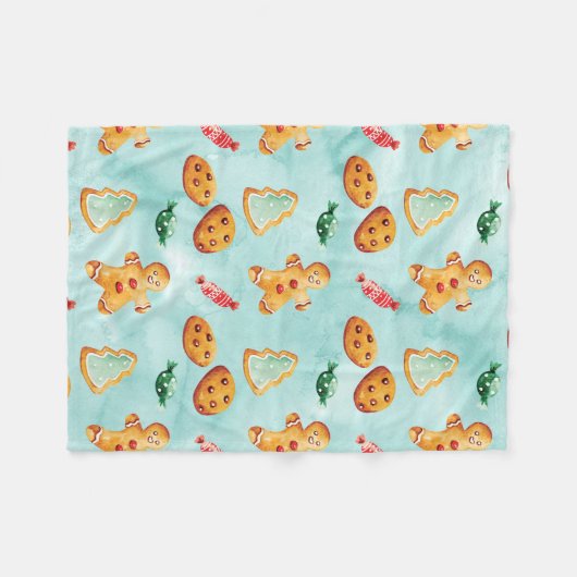 kerstboompatroon voor ontbijtkoek fleece deken (Voorkant (Horizontaal))