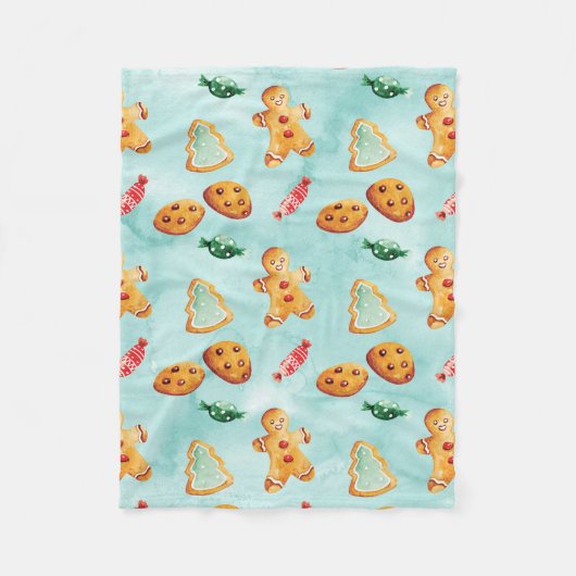 kerstboompatroon voor ontbijtkoek fleece deken (Voorkant)