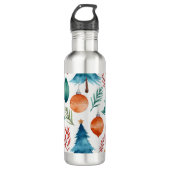 kerstboompatroon waterfles (Voorkant)