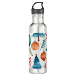 kerstboompatroon waterfles