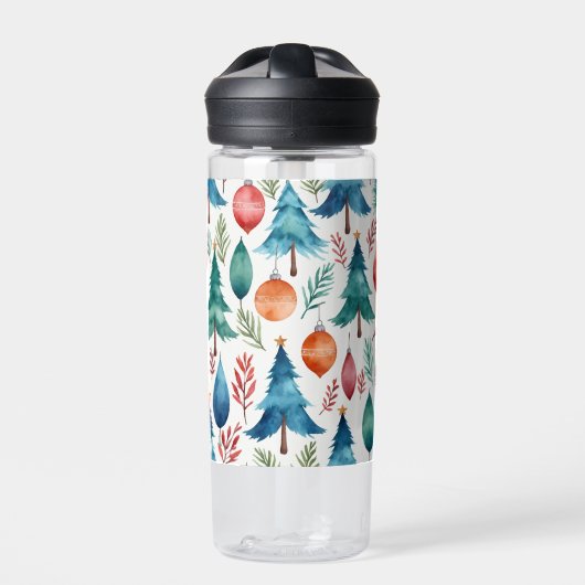 kerstboompatroon waterfles (Voorkant)