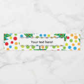 kerstboompatroon waterfles etiket (Enkel label)