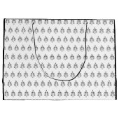 Kerstboompatroon zwart en wit groot cadeauzakje (Achterkant)