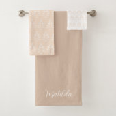 kerstboompatrooncoffee Punch Blush Vanilla Bad Handdoek (Insitu)