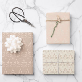 kerstboompatrooncoffee Punch Blush Vanilla Inpakpapier Vel