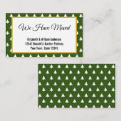 Kerstboompatroonfeestdag Verplaatsende aankondigin Informatiekaartje (Voorkant / Achterkant)