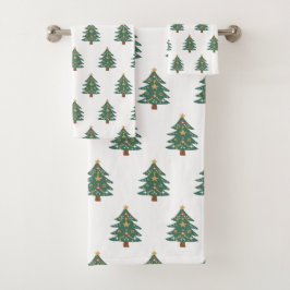 kerstboompatroonkeuken bad handdoek