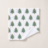 kerstboompatroonkeuken bad handdoek (Wasdoekje)