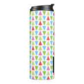 Kerstboompatroonmonogram Thermal Tumbler Thermosbeker (Gedraaid links)