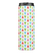 Kerstboompatroonmonogram Thermal Tumbler Thermosbeker (Achterkant)