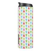 Kerstboompatroonmonogram Thermal Tumbler Thermosbeker (Geroteerd rechts)
