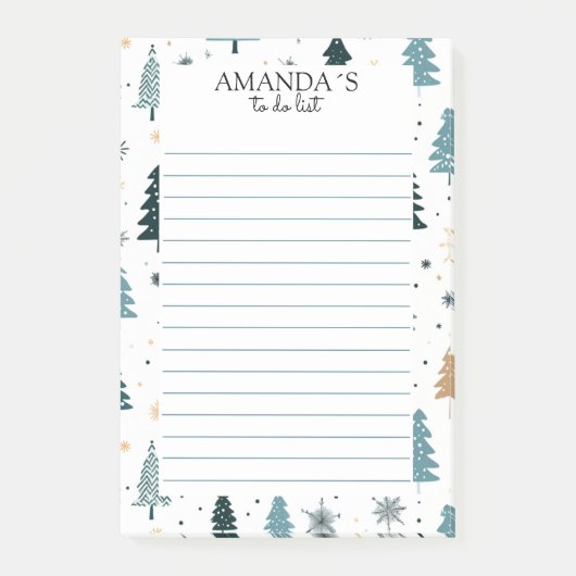 Kerstboompatroonnotities Post-it® Notes (Voorkant)