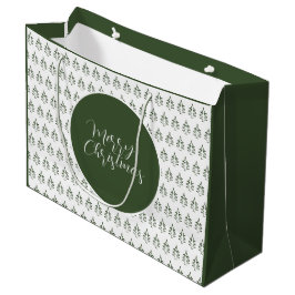 kerstboompatroonpine groen groot cadeauzakje