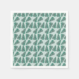 kerstboompatroonspatroon groen servet