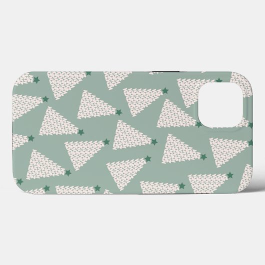 Kerstboompatroonstaal Groen Case-Mate iPhone Case (Achterkant (horizontaal))