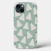 Kerstboompatroonstaal Groen Case-Mate iPhone Case (Achterkant)