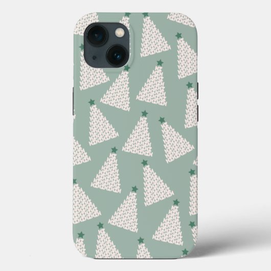 Kerstboompatroonstaal Groen Case-Mate iPhone Case (Achterkant)
