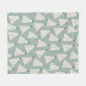 Kerstboompatroonstaal Groen Fleece Deken (Voorkant (Horizontaal))