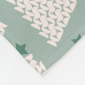 Kerstboompatroonstaal Groen Fleece Deken (Hoek)