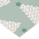 Kerstboompatroonstaal Groen Korte Tafelloper (Hoek)