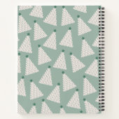 Kerstboompatroonstaal Groen Notitieboek (Achterkant)