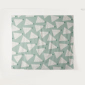 Kerstboompatroonstaal Groen Wandkleed (Voorkant (horizontaal))