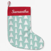 Kerstboompatroonvlek Groene Aangepaste naam Kleine Kerstsok (Voorkant)
