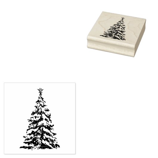kerstboompel rubberstempel (Gestempeld)