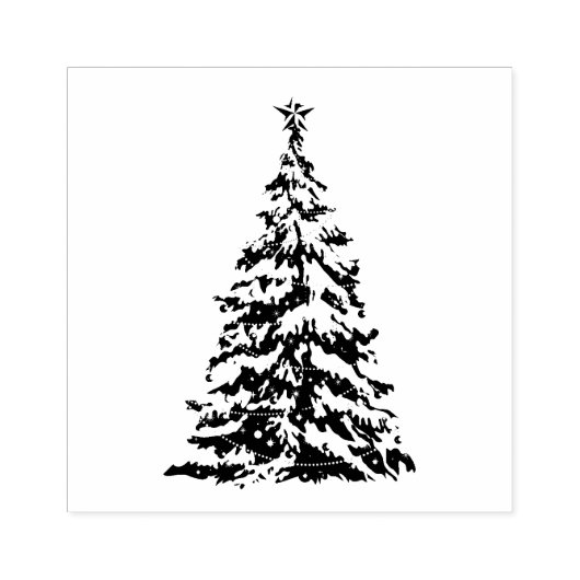 kerstboompel rubberstempel (Afrduk)