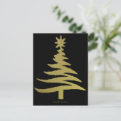 kerstboompenklooster Gold Feestdagenkaart (Staand voorkant)