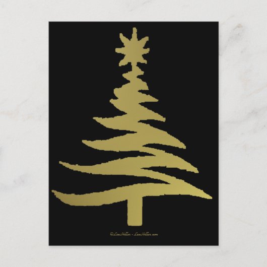 kerstboompenklooster Gold Feestdagenkaart (Voorkant)