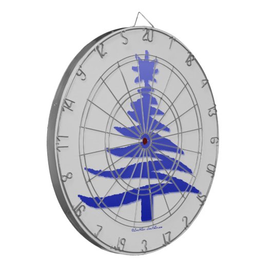 kerstboompenkobalt Blue Dartbord (Voorkant Links)