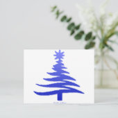 kerstboompenkobalt Blue Feestdagenkaart (Staand voorkant)