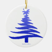 kerstboompenkobalt Blue Keramisch Ornament (Voorkant)