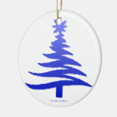 kerstboompenkobalt Blue Keramisch Ornament (Links)