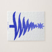 kerstboompenkobalt Blue Legpuzzel (Horizontaal)