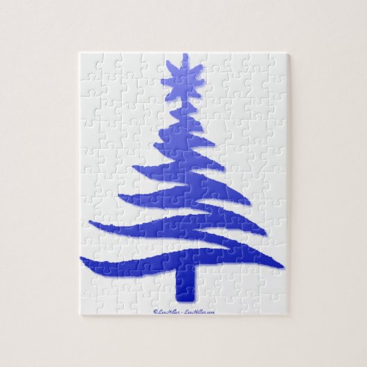 kerstboompenkobalt Blue Legpuzzel (Verticaal)