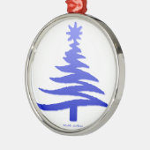 kerstboompenkobalt Blue Metalen Ornament (Links)