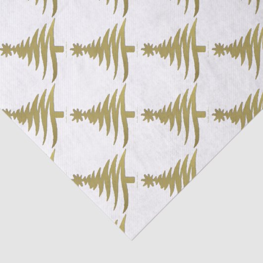 Kerstboompenseel Gold op wit Tissuepapier (Detail)