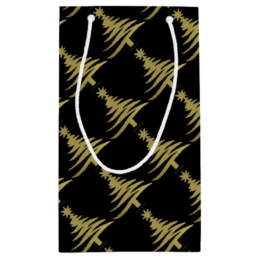 Kerstboompenseel Gold op zwart Klein Cadeauzakje (Achterkant)