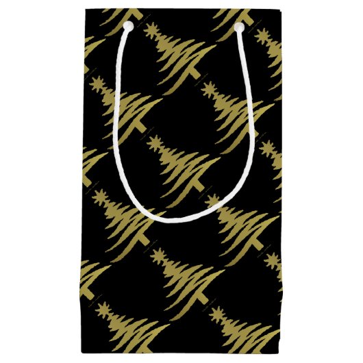 Kerstboompenseel Gold op zwart Klein Cadeauzakje (Voorkant)