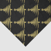 Kerstboompenseel Gold op zwart Tissuepapier (Detail)