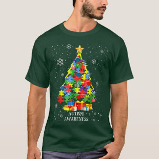 Kerstboomperioden voor autisme - Bewustmakingskuns T-shirt