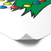 kerstboompersonage met schattige cartoon poster (Hoek)