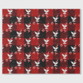 kerstboompil en sneeuwvlokken op beton cadeaupapier (Vlak)