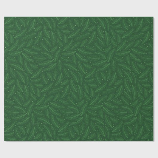 kerstboompine naalden cadeaupapier (Vlak)