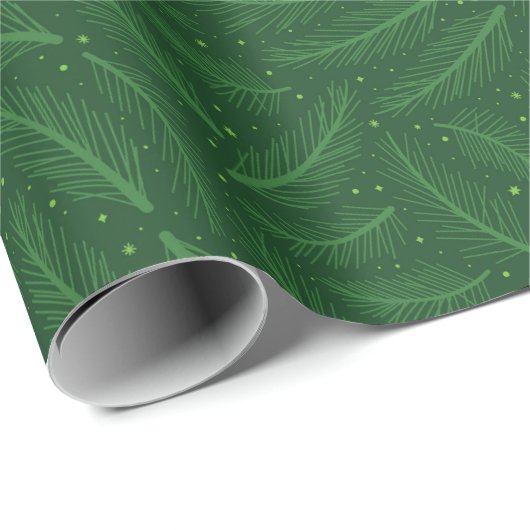 kerstboompine naalden cadeaupapier (Rol Hoek)