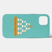 Kerstboompiramide gemaakt van kerst-sneeuwmannen Case-Mate iPhone case (Achterkant (horizontaal))